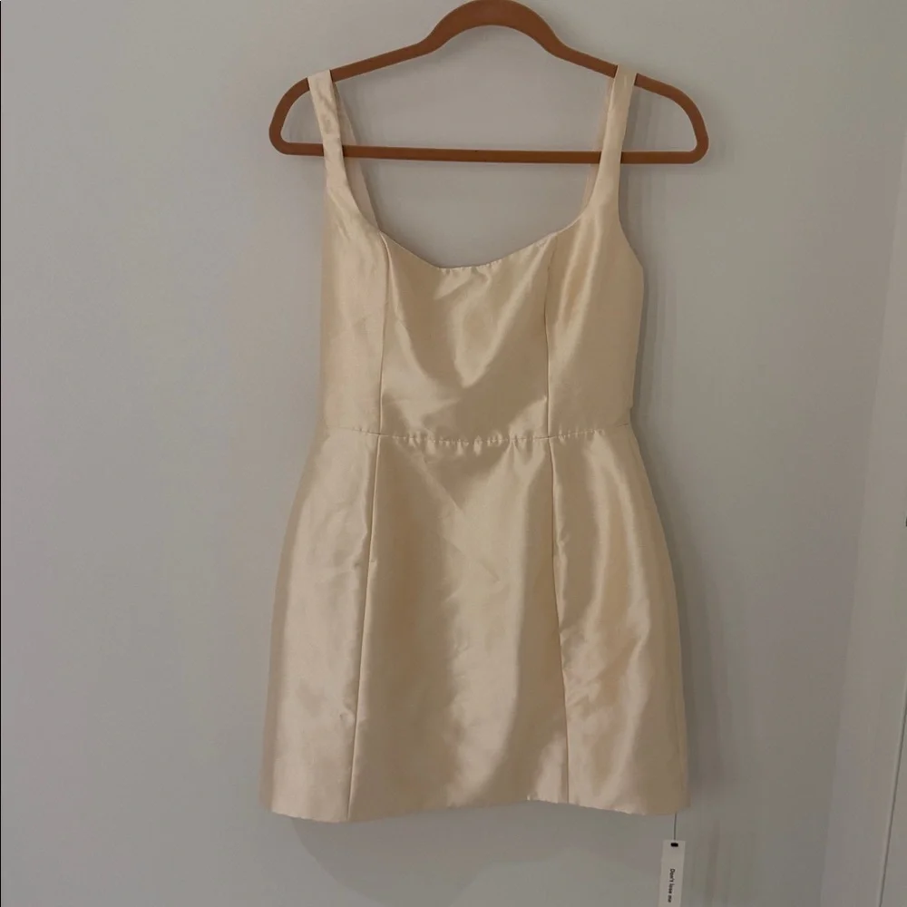 Reformation Cream Square-Neck Mini Dress - Picture 6 of 14